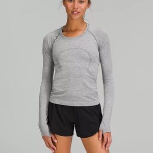 Swiftly Tech Long-Sleeve Shirt 2.0 Race Length Slate/White Size 8 lululemon